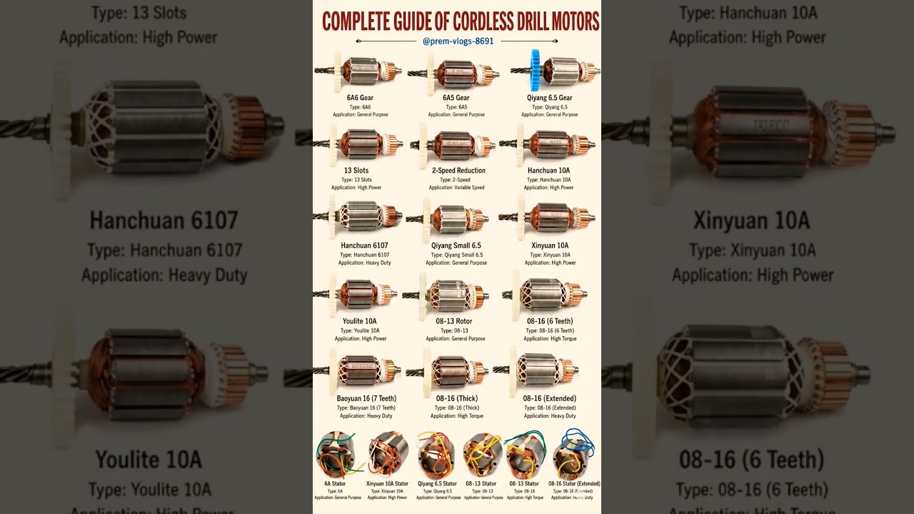 🔧⚙️ Cordless Drill Motor Complete Guide 🔥 #shorts #electronics #premvlogs8691