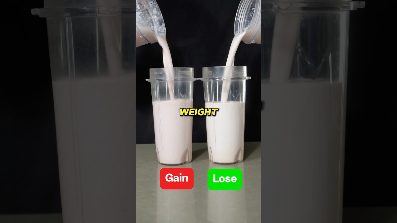 Weight Loss Shake Vs Weight Gain Shake 💪🏽 #proteinshake #gym #weightloss #bulking #levelsprotein