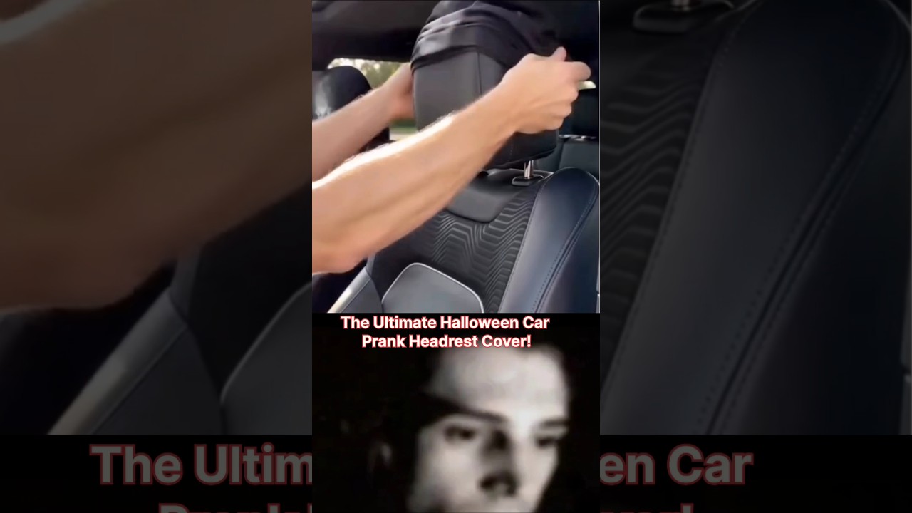 Would You Put This Spooky Headrest Cover In Your Car? #shorts #tech #art