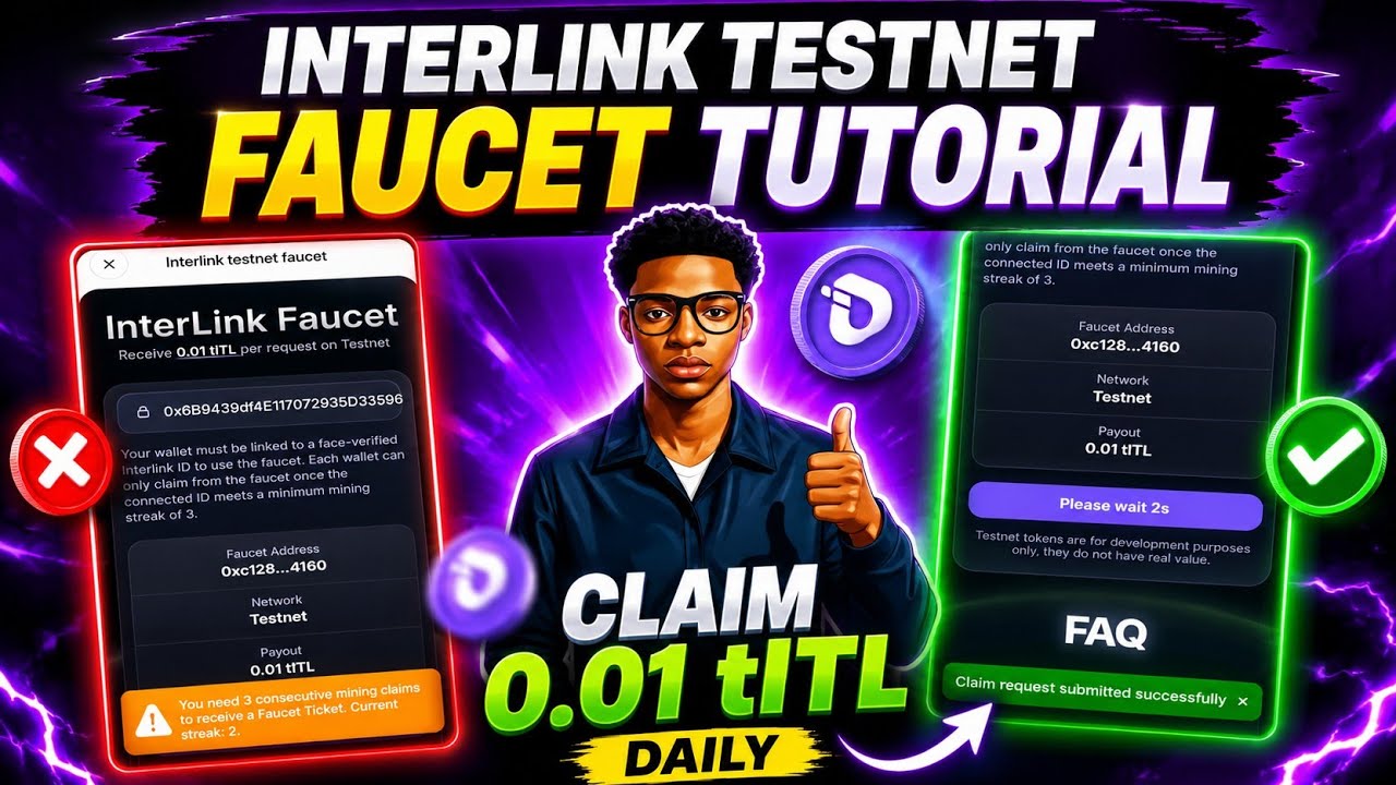How to Successfully Claim tITL Token | Interlink Mining Testnet Faucet Explained For Beginners