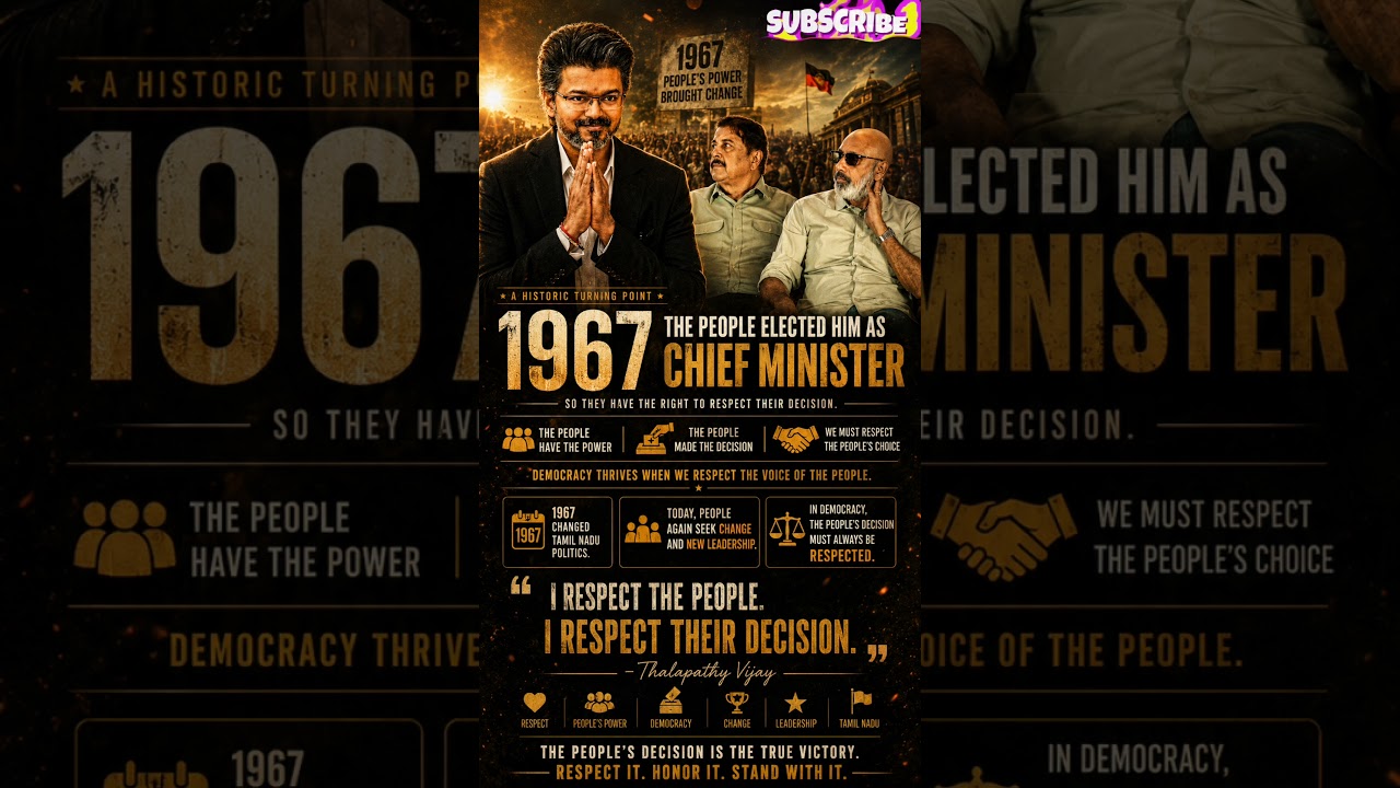 Respect the People’s Decision ✨🔥 #Democracy #PeoplePower #TamilNadu #Leadership #ChangeBegins #tvk