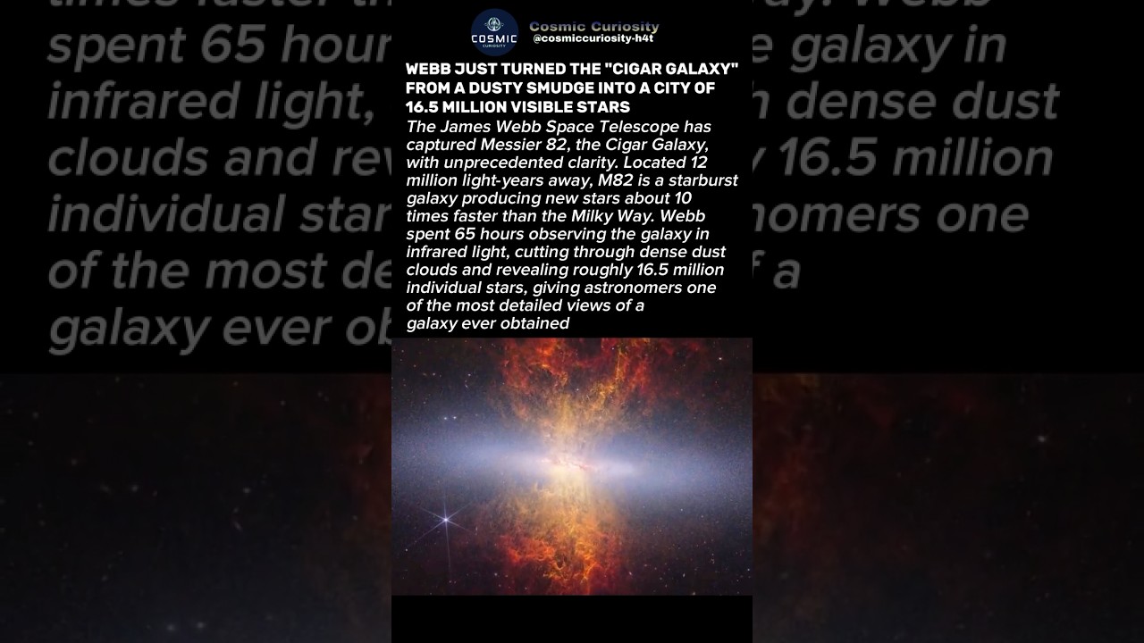 The Cigar Galaxy, Uncovered #shorts #galaxy #astronomy #cosmos #universe #spaceexploration