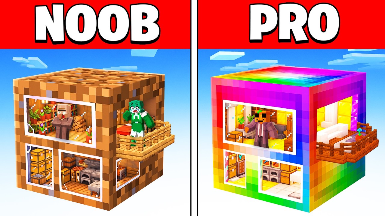 POBRE vs RICO: BLOQUES GIGANTES Batalla en Minecraft