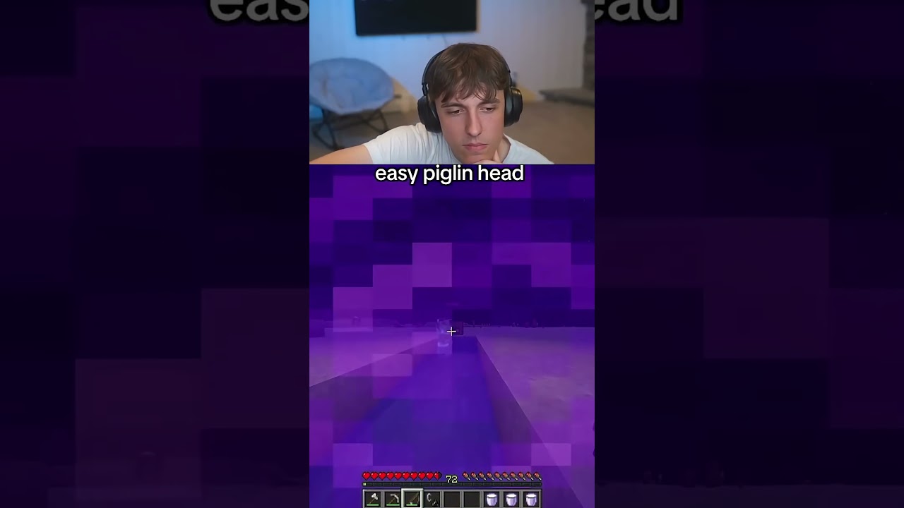 getting a piglin head in Minecraft