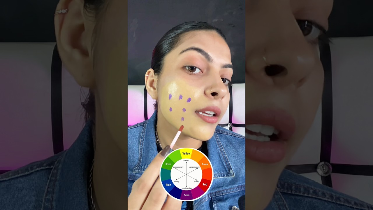 Fix WRONG foundation shade💖 #ytshorts #makeup #beautytips #colortheory #shorts #makeuptips