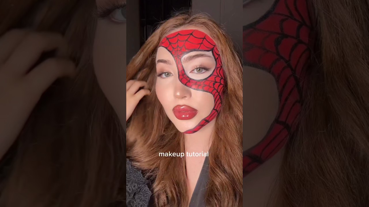 Spiderwoman makeup tutorial #spidermanmakeup #spiderwoman #spidermannowayhome #spidermakeuptutorials