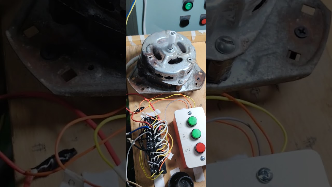 Spin dryer motor forward reverse using relay #motorrewinding #SPINDRYERmotor #forwardreverse1phase