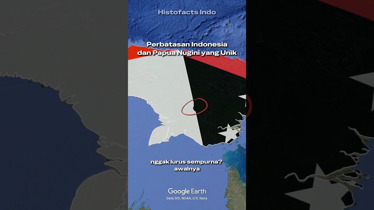 Kenapa perbatasan Indonesia-Papua Nugini ga lurus sempurna?