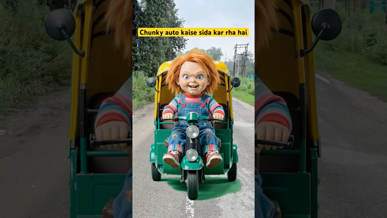 Chunky auto kaise sida kar raha hai #comedy #funny #cutebaby #shortsfeed #viralvideo #chucky