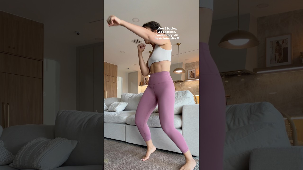 Postpartum WEIGHT LOSS Transformation with growwithjo Home Workouts