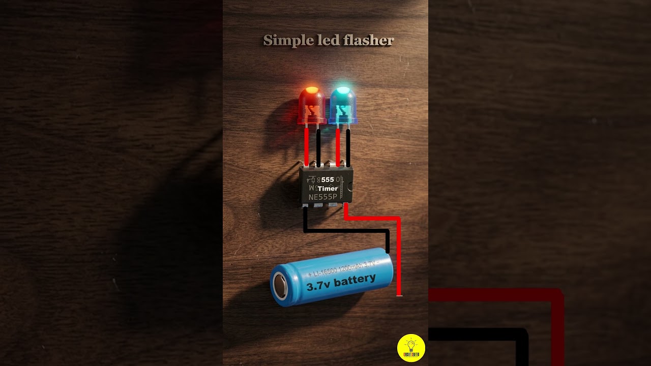 Simple led flasher diagram #ledflasher #diy #circuitcrafted #led