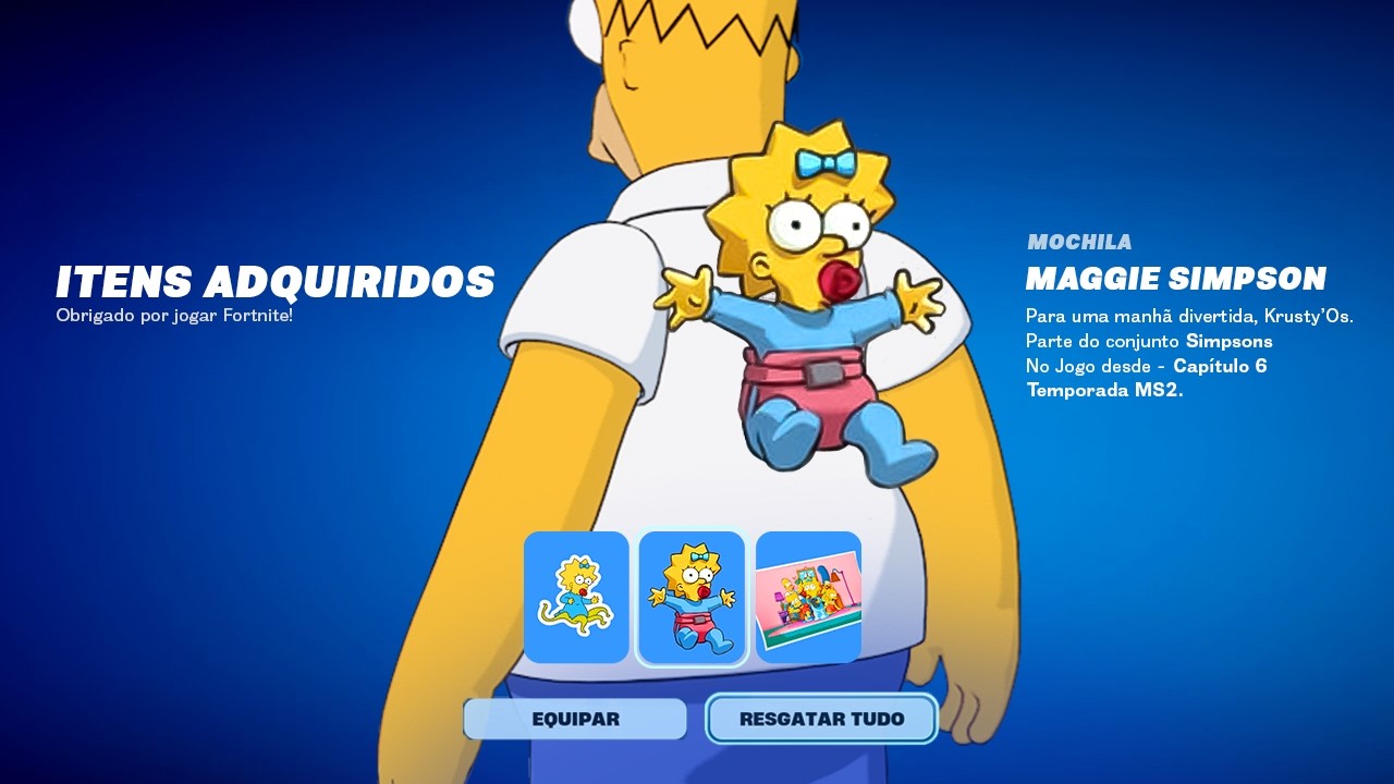 CORRE! NOVAS RECOMPENSAS GRÁTIS de SIMPSONS no FORTNITE!