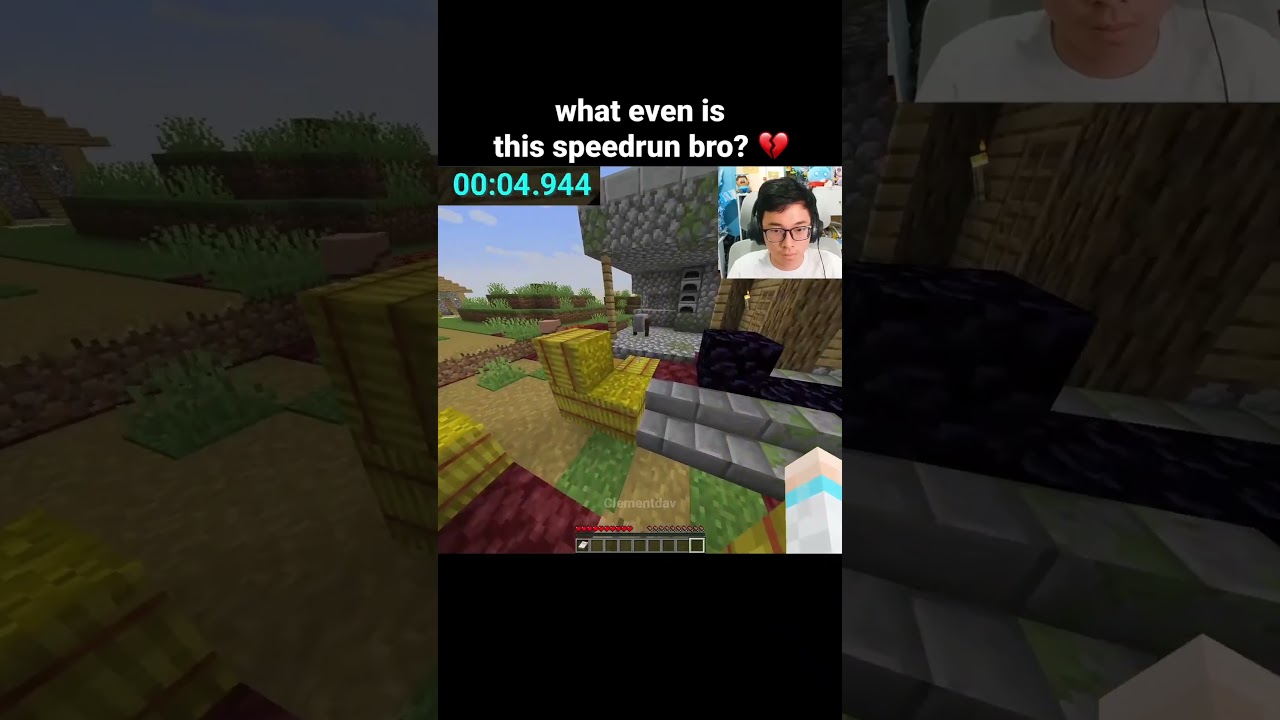 Minecraft Speedrun Moment
