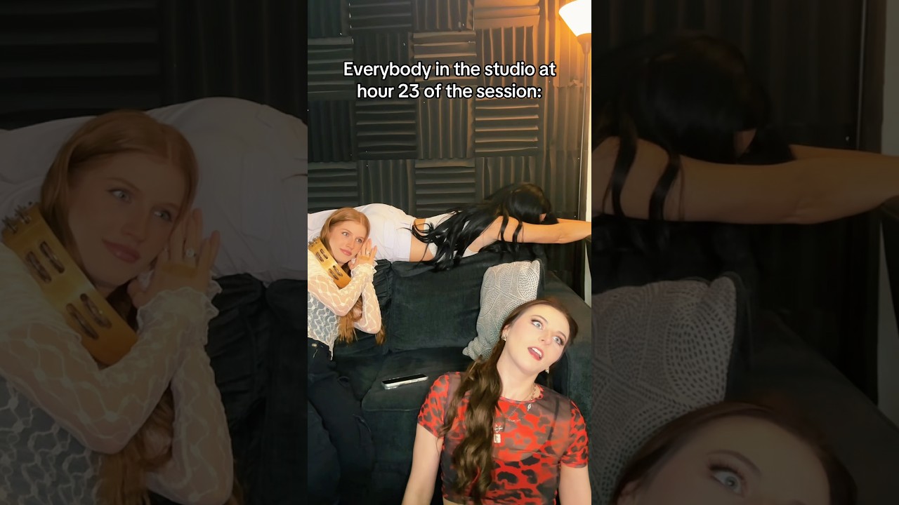 It’s been a long day 😂🎵 @lianakramirez  @jadepatteri  #music #fyp #studio #songwriter #recording