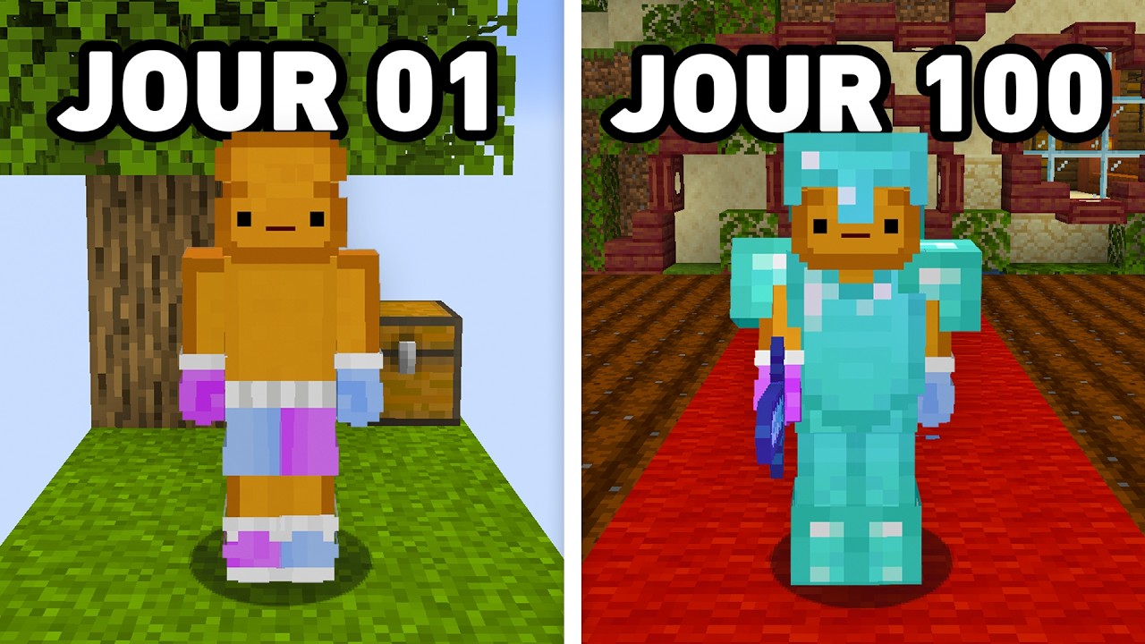 J'ai Survécu 100 Jours en Skyblock sur Minecraft..