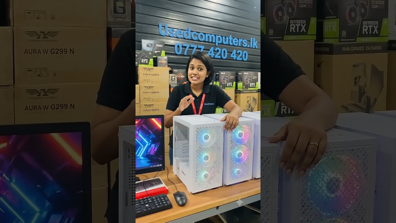 රු 35,000 💥 සුදු පාට  PC Build & 24" LED
