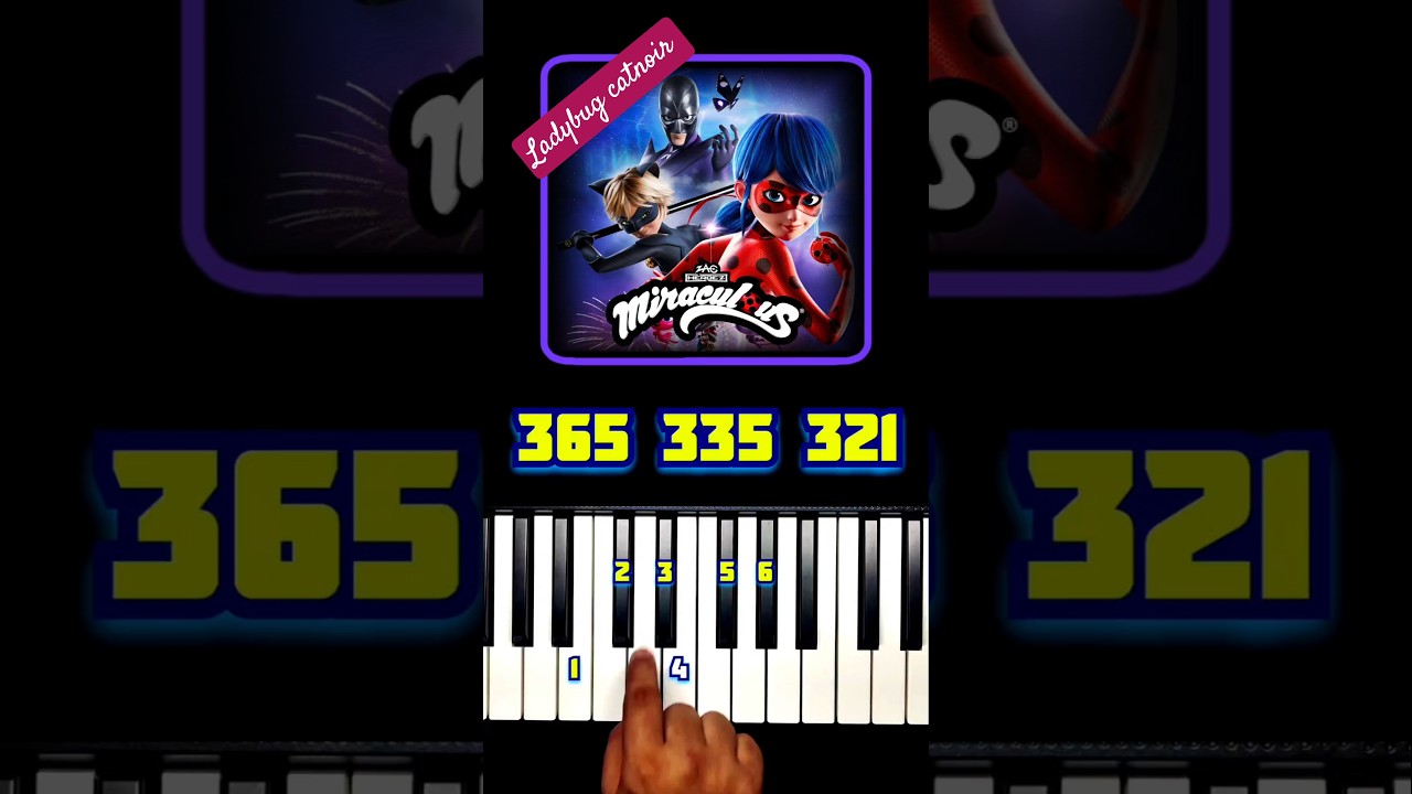 Miraculous Ladybug Theme Song Piano Tutorial 🐞🎹 Easy & Slow for Beginners #ladybugandcatnoir #piano