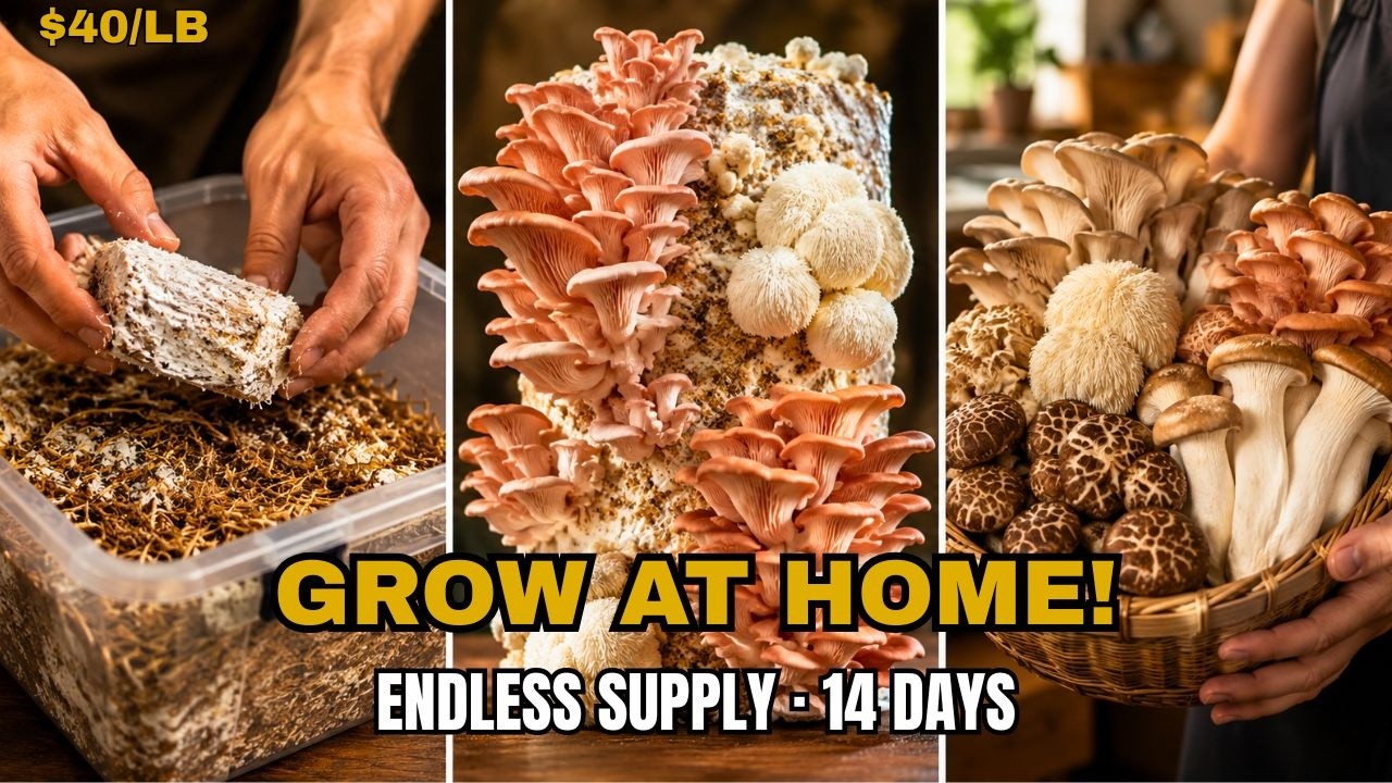 HOW TO GROW AN ENDLESS SUPPLY OF MUSHROOMS AT HOME 🌿 No Garden, No Soil, No Sunlight Need