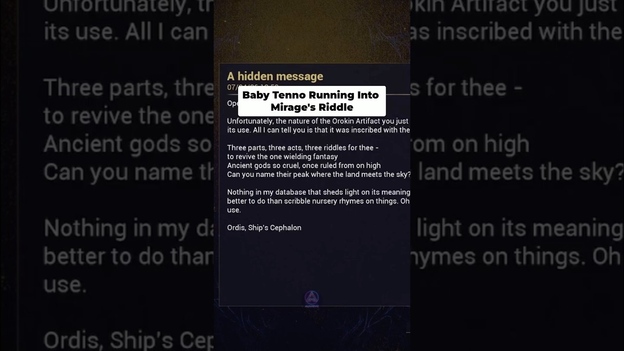 Baby Tenno Doing Mirage's Riddle #Warframe #warframecommunity #babytenno #tenno #tennocreate