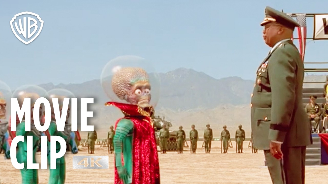 Mars Attacks! 4K | Martian First Contact Scene | Movie Clip | Warner Bros. Entertainment