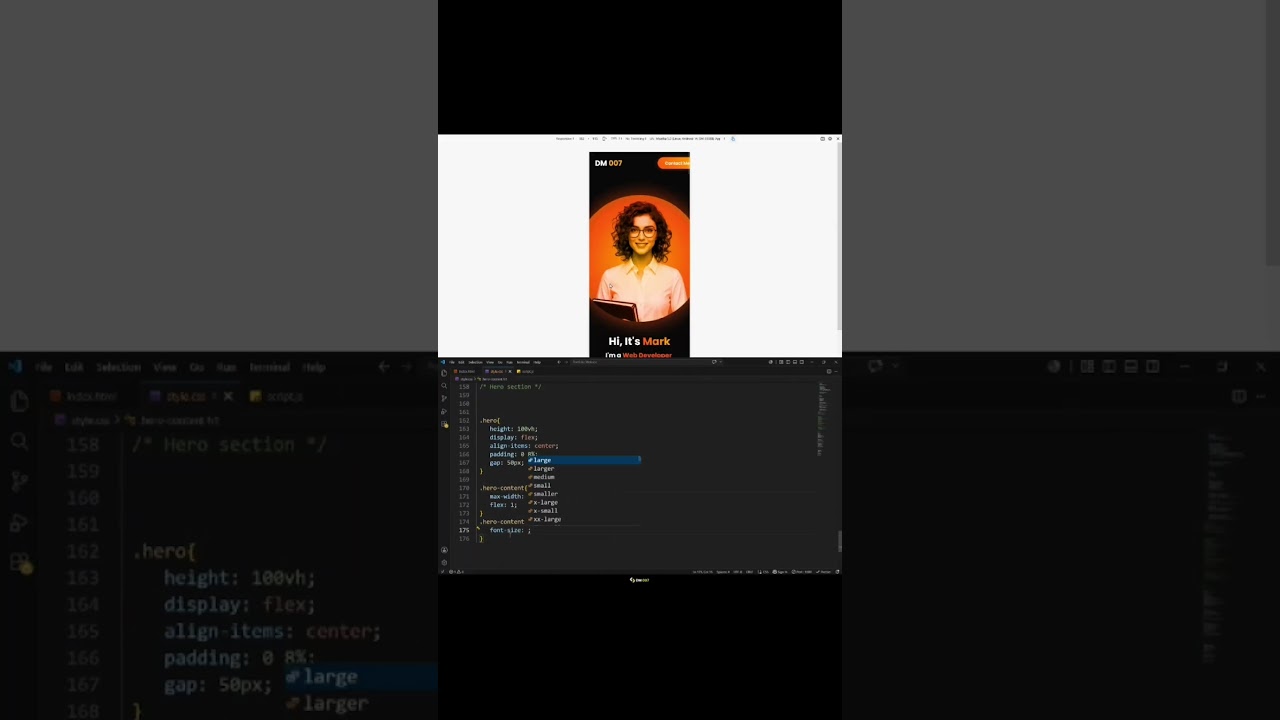 Portfolio Website Home page #coding #creativewebsite #webdesign #staticwebsite #webdevelopment