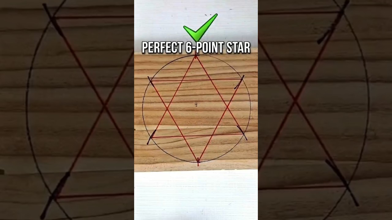 The easiest geometry hack you’ll ever see! 📐#woodworking #diy #fyp #crafttips