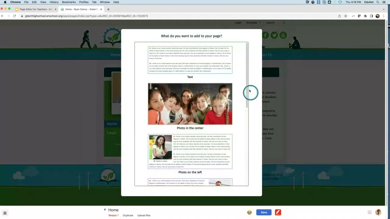 Page Editor For Teachers!