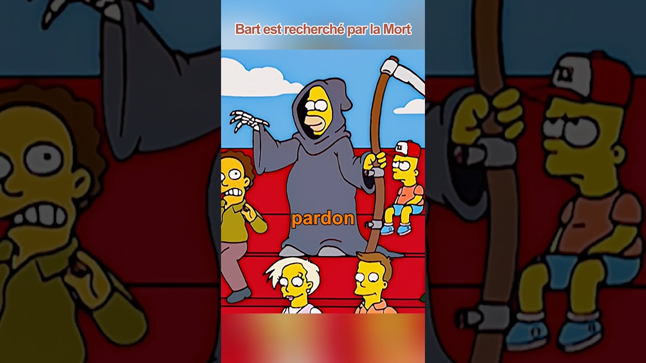 Bart est recherché par la Mort #ly6F #foryou #simpsons