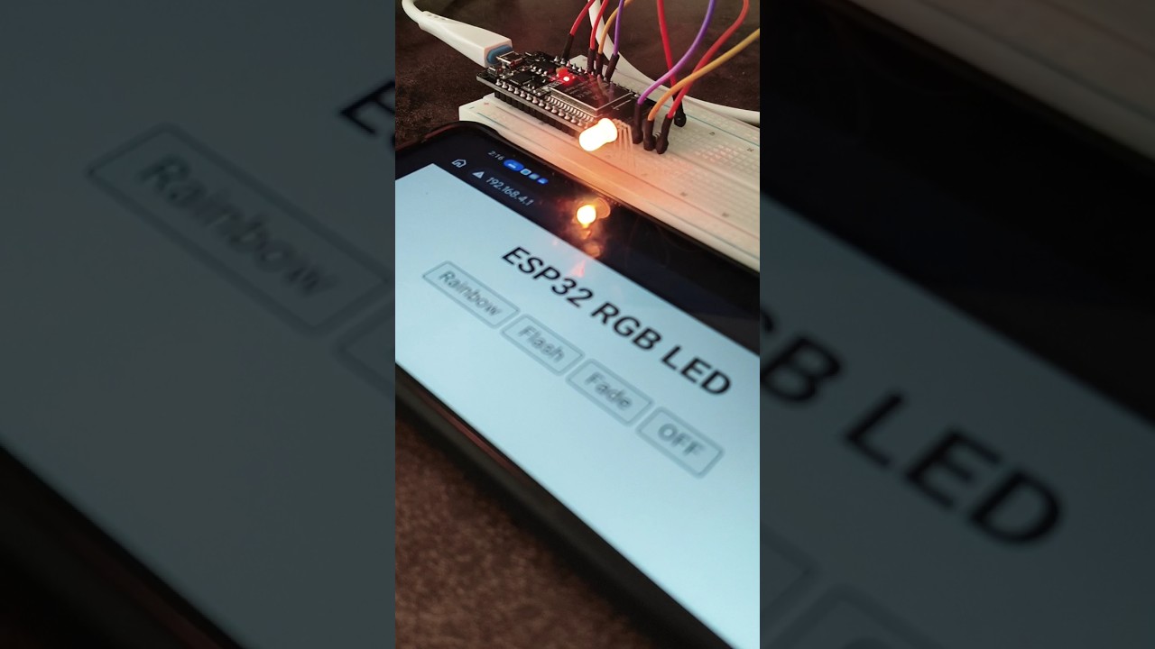 ESP32 RGB LED Control with Phone 🤯 #shorts  #esp32project