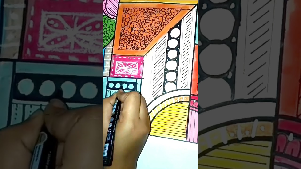 Abstract art drawing ideas 🖌️✨ #drawing #holiday #creative #fineart #shorts