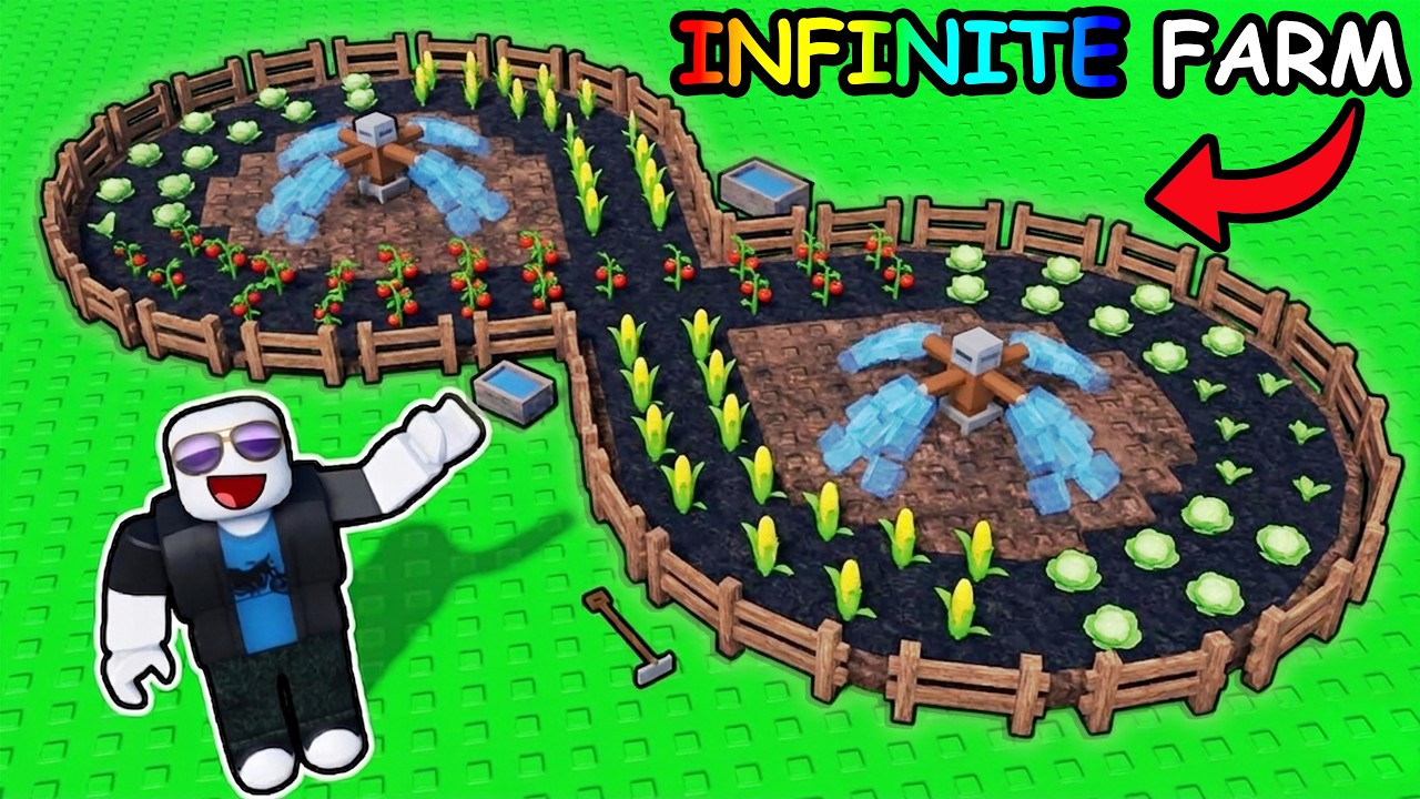 making an INFINITE Farm in Roblox...