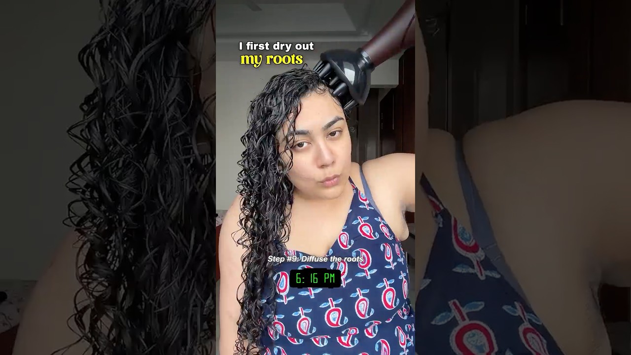 3 hours in 90 seconds: My Curly Hair Routine for Perfect Curls! #vaishnavithakur #curlyhair