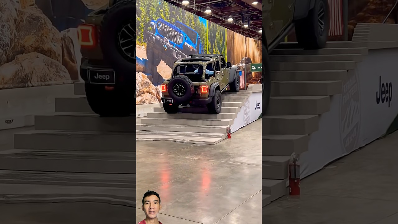 Jeep Wrangler Traction Test At Detroit Auto Show! #automobile #luxurylifestyle #mercedes #supercars