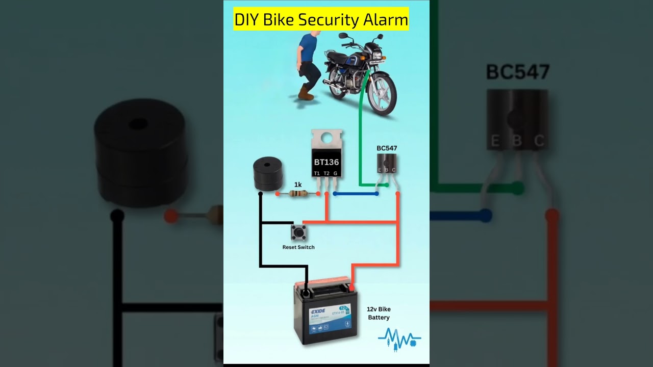 DIY Bike Security Alarm 🔥 | Anti-Theft Bike Alarm System | Easy Electronics Project