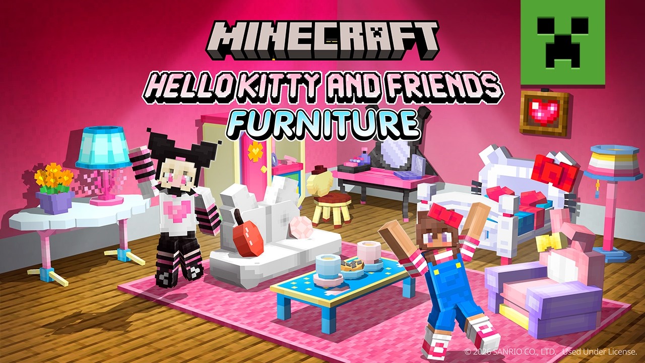 Minecraft x Hello Kitty and Friends Furniture Add-on