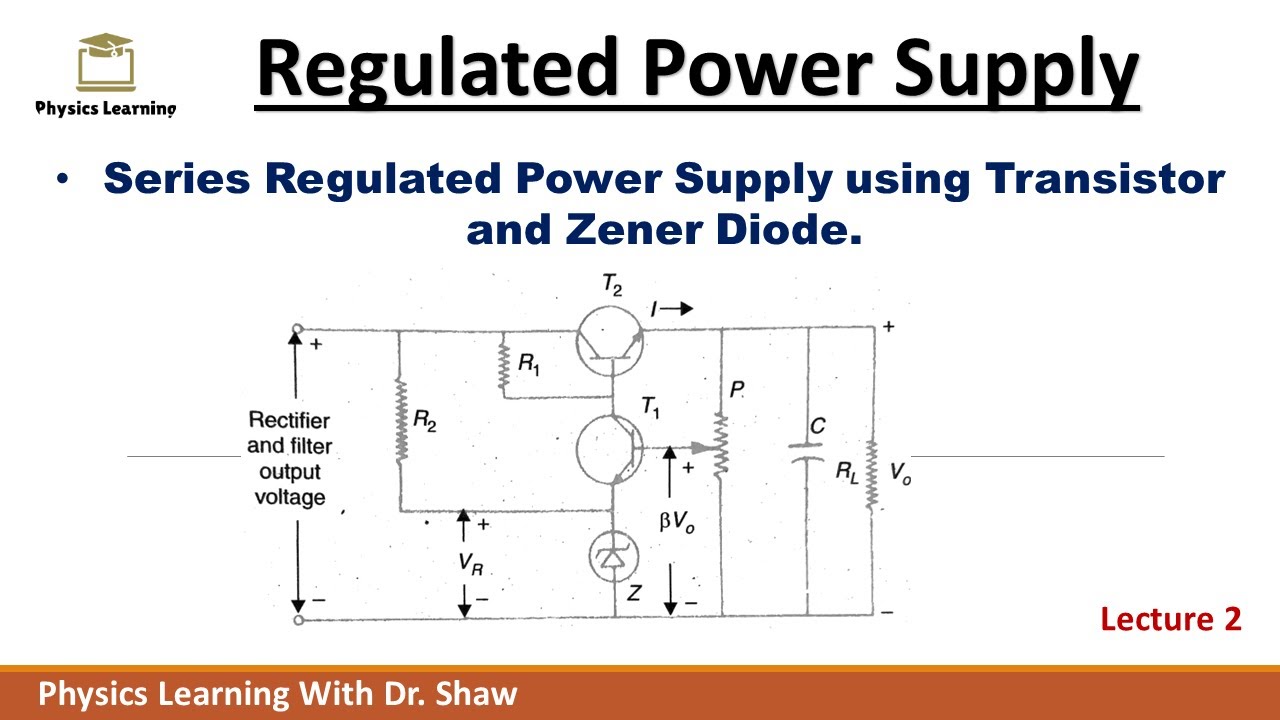 Series voltage regulator using transister | Regulated power Supply