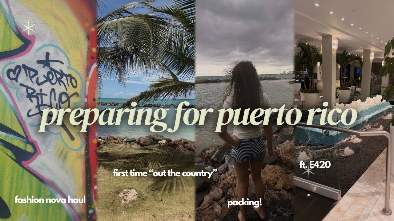 TRAVEL VLOG ♡ | going to puerto rico, shopping/packing, clothing haul + MORE