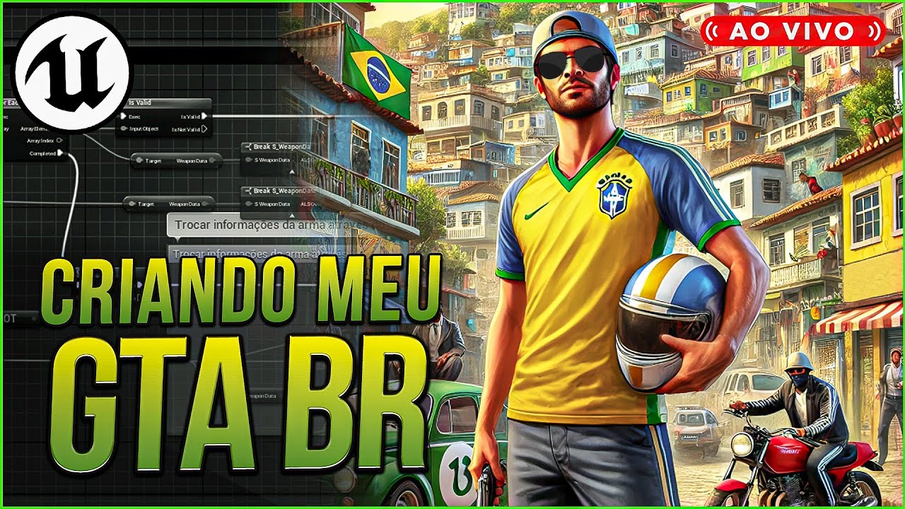 CRIANDO MEU GTA BRASILEIRO NO UE5 AO VIVO