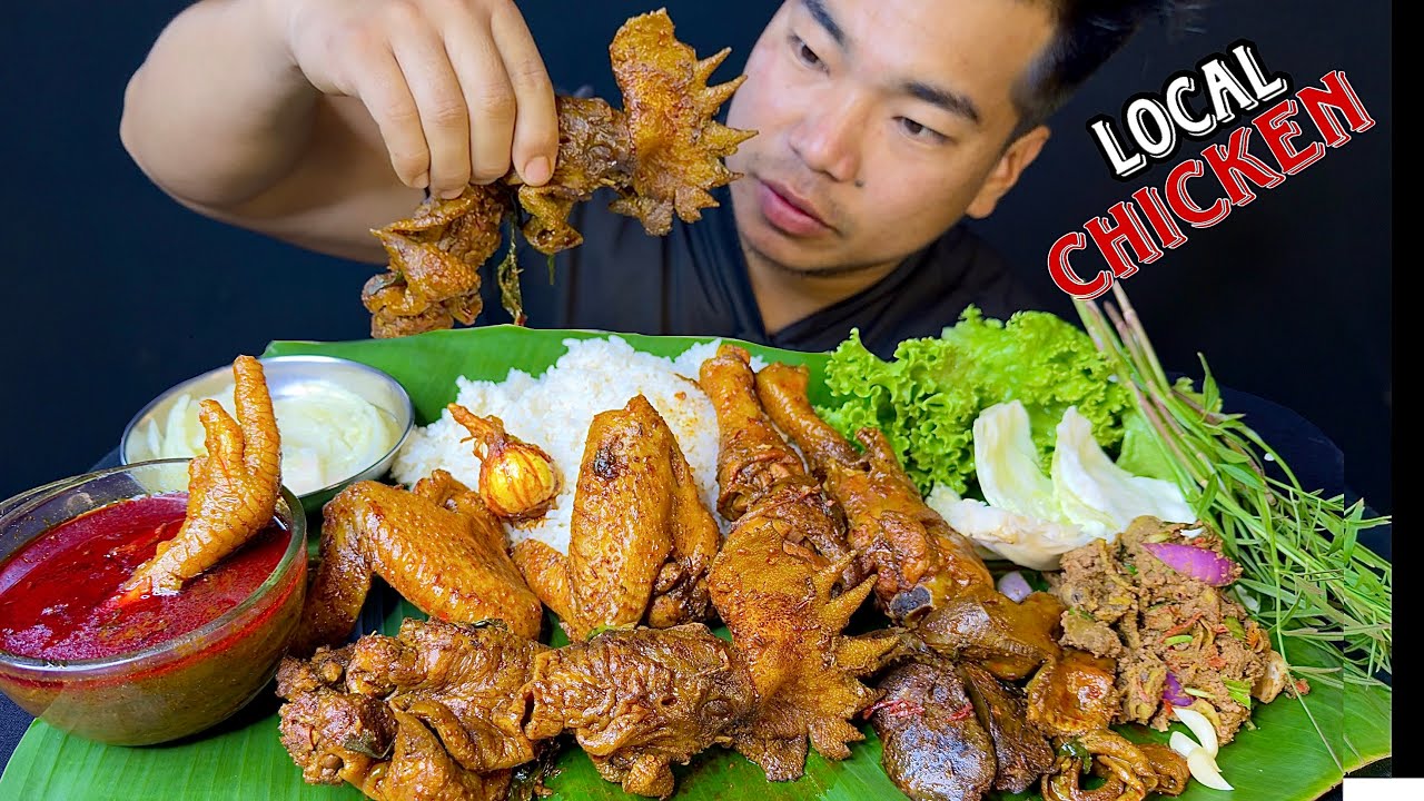 SPICY 🥵 LOCAL CHICKEN CURRY // EATING & RECIPE + 🌶️Umorok Metpa ||