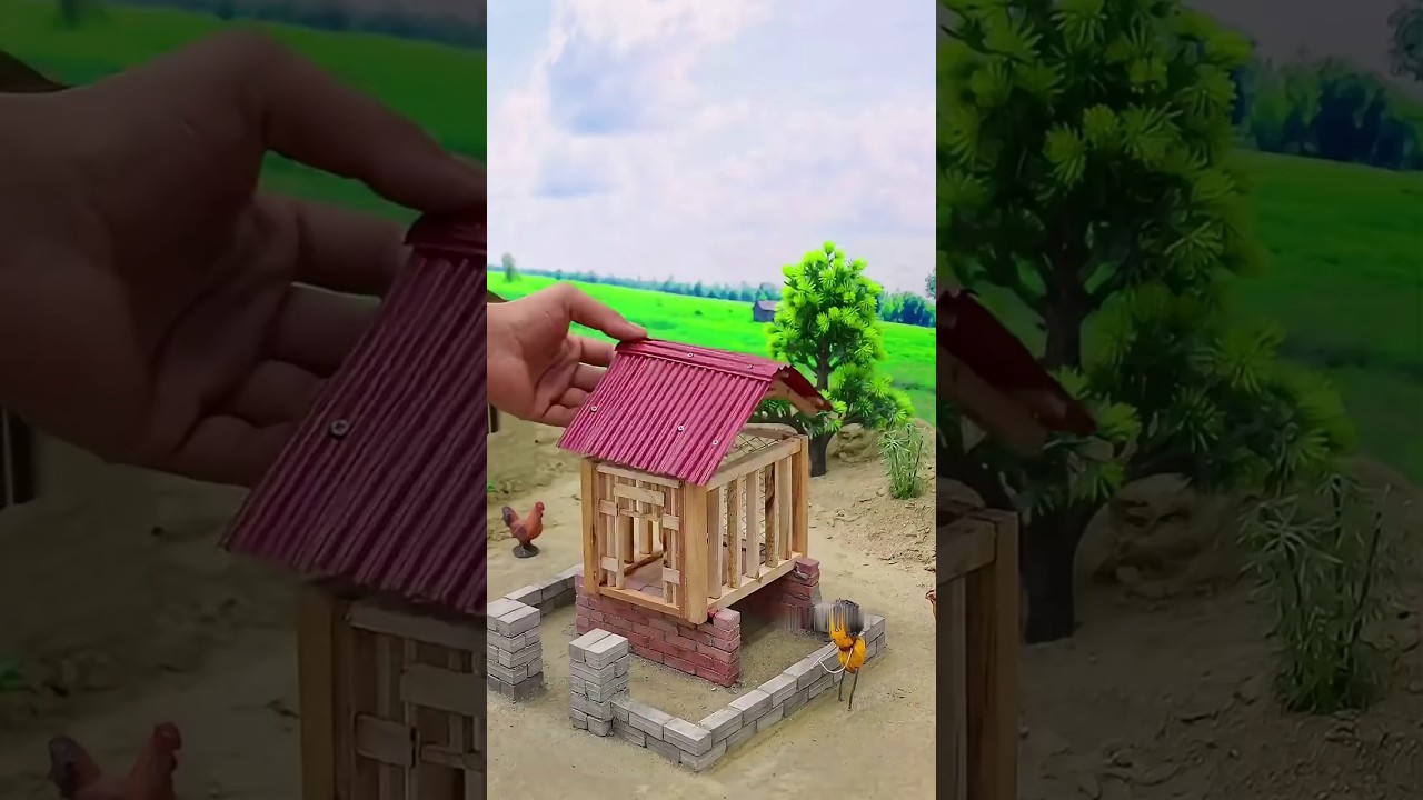 मुर्गियों का नया घर 😭🥺(part8) woodtoy-woodworking art skills/handcraft#motupatlu #shorts