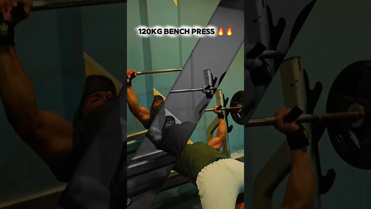Itna Heavy? 120KG Bench Press 😱 #shorts  #gymmotivation #trainwithme #viral #fitnessshorts #fitness