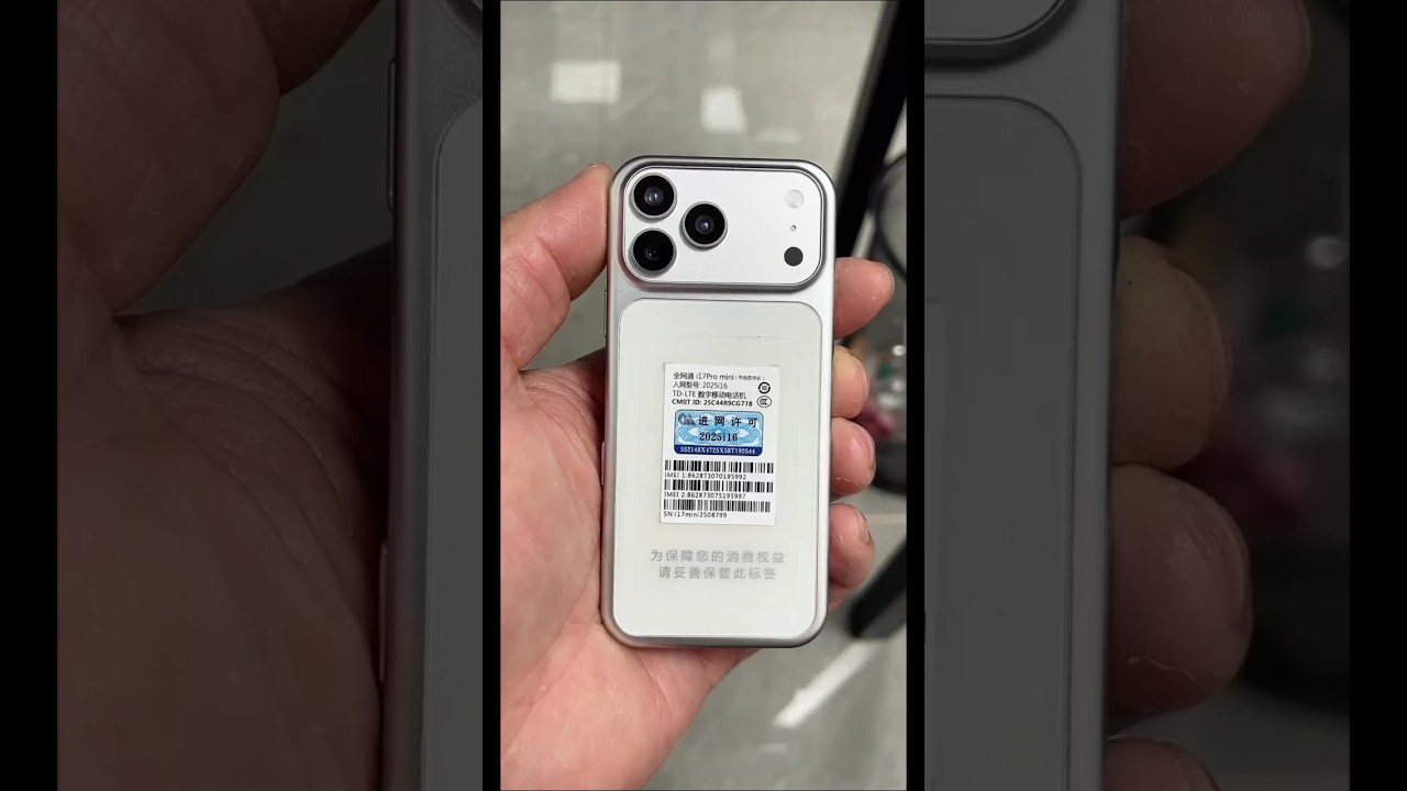 গরীবের আইফোন S17 Pro Mini silver colour Review – ছোট ফোনে বড় চমক! 🔥. #smartphone #shorts