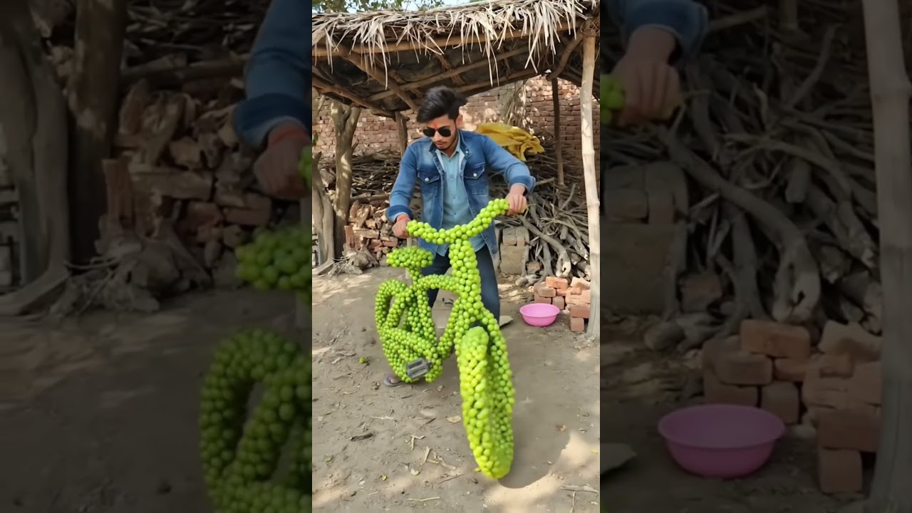 Aaj Maine angur ki cycle banai 😱😂🤣😅 #shorts #ai #trending #angoor