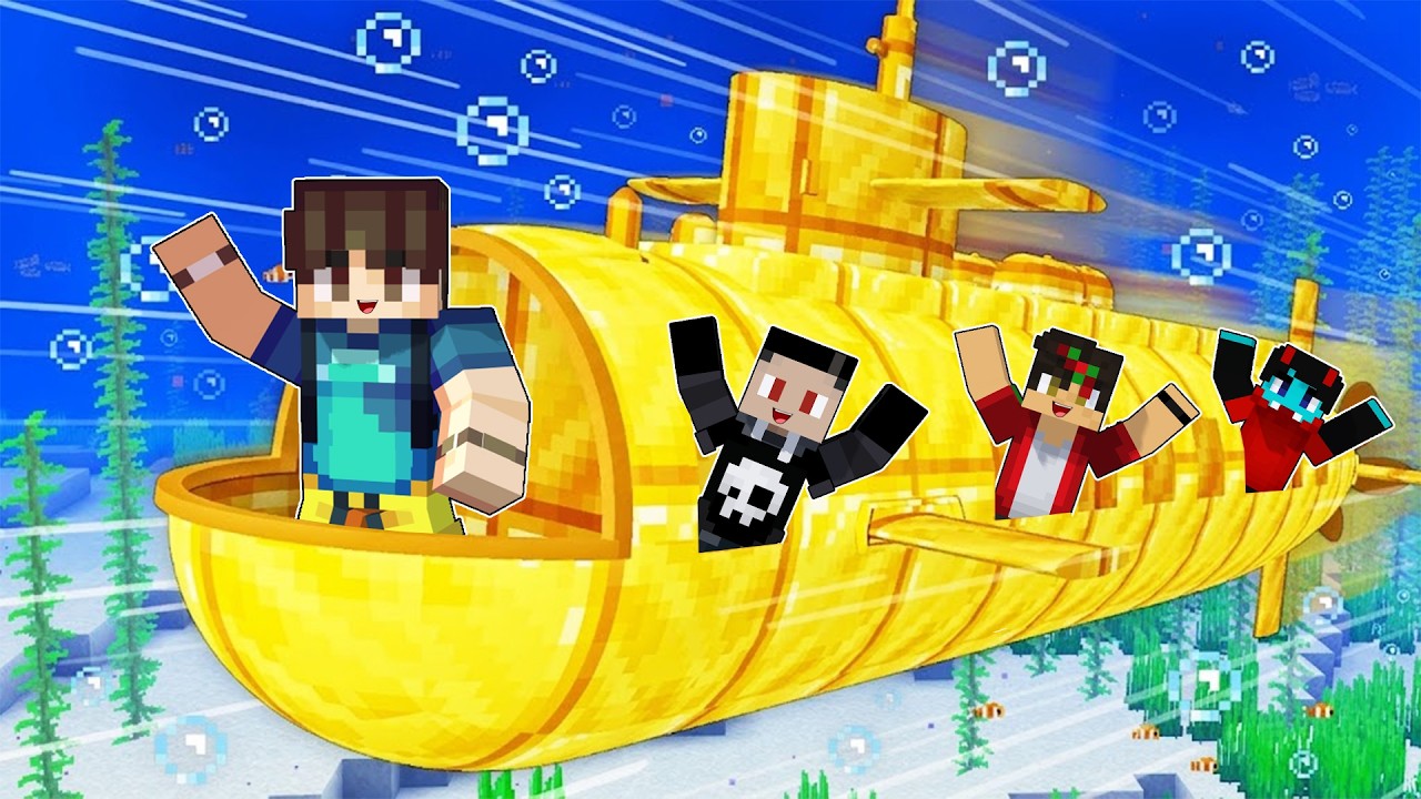 I Built Working Submarine to Save Everyone in Minecraft (Tagalog)