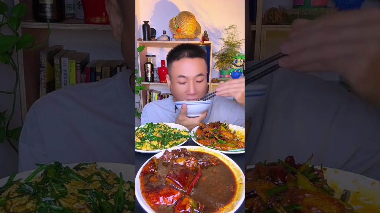 칠면조국수 음성제어로 후라이드치킨과 칠면조국수 먹기 mukbang #mukbang