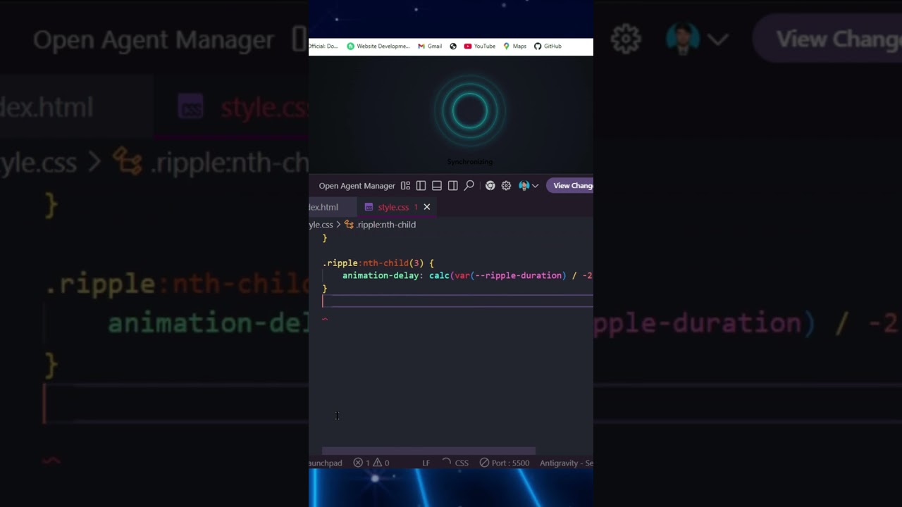 🔥Circular Ripple Loader using CSS 🎓🧑‍💻 #coding#animation #viral