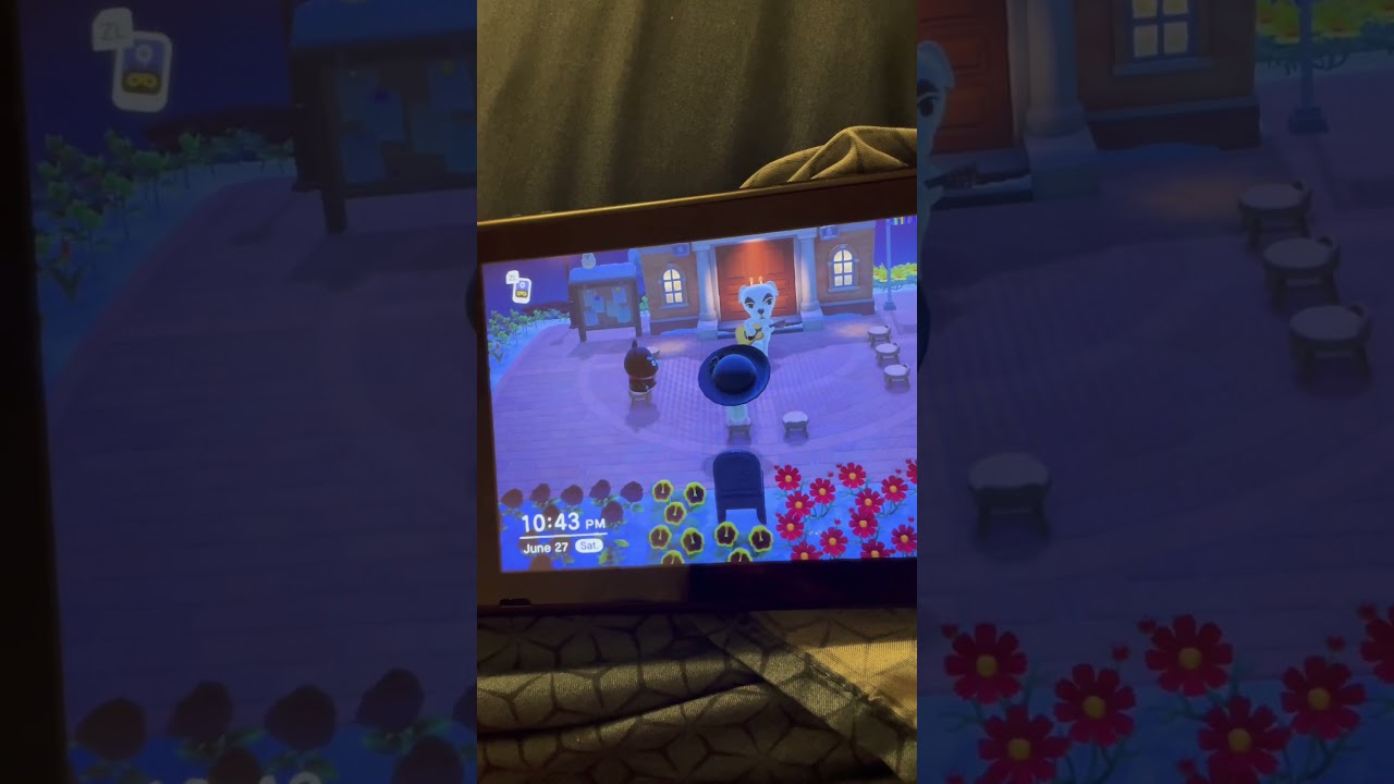 Hamphrey is ￼ at a concert to sleep this evening on animal crossing new horizons