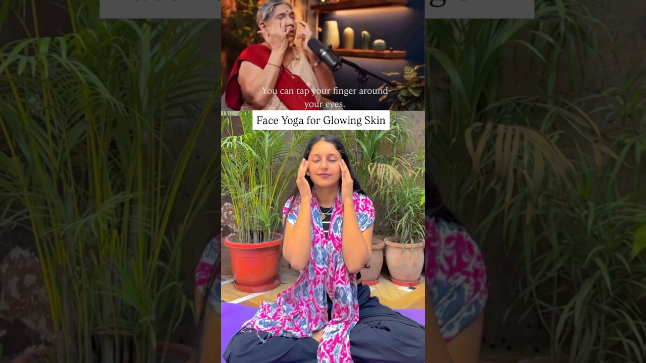 FACE YOGA for GLOWING SKIN💆‍♀️               #yoga #faceyoga #glowingskin