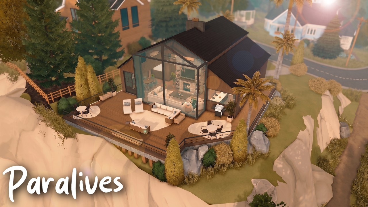 Construí uma CASA NO PRECIPICIO no Paralives e ADOREI!