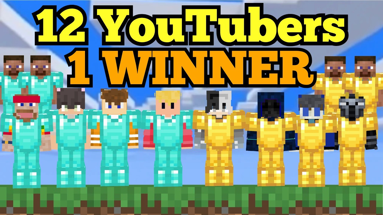 12 YouTubers Compete in the Hardest Minecraft Gameshow